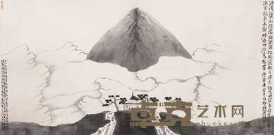 何加林 山水 镜心 68.5×138cm